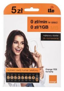 Zestaw startowy Orange 1GB - karta SIM
