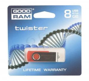Goodram Flashdrive TWISTER 8GB USB 2.0 Czerwony