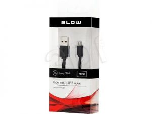 BLOW KABEL USB A - MICRO B 1,0M CZARN FLAT