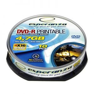 DVD-R ESPERANZA 4.7GB 16X DO NADRUKU CAKE 10SZT