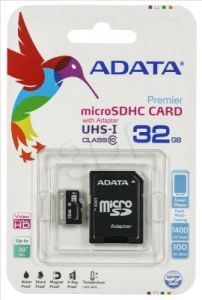 A-DATA micro SDHC PREMIER 32GB Class 10,UHS Class U1 + ADAPTER microSD-SD