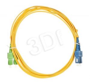 ALANTEC patchcord światłowodowy SM LSOH 3m SC/APC-SC duplex 9/125 żółty
