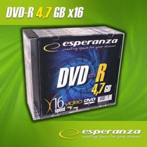 DVD-R Esperanza 4.7GB 16xSpeed (Slim 10szt)