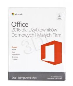 Office Mac Home Business 1PK 2016 Polish Medialess