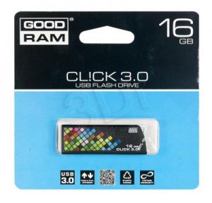 Goodram Flashdrive CL!CK 16GB USB 3.0 Czarno-kolorowy