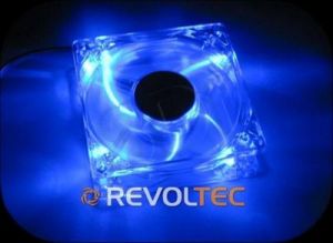 WENTYLATOR REVOLTEC (RL026) DARK BLUE - 120x120x25 - LED NIEBIESKIE